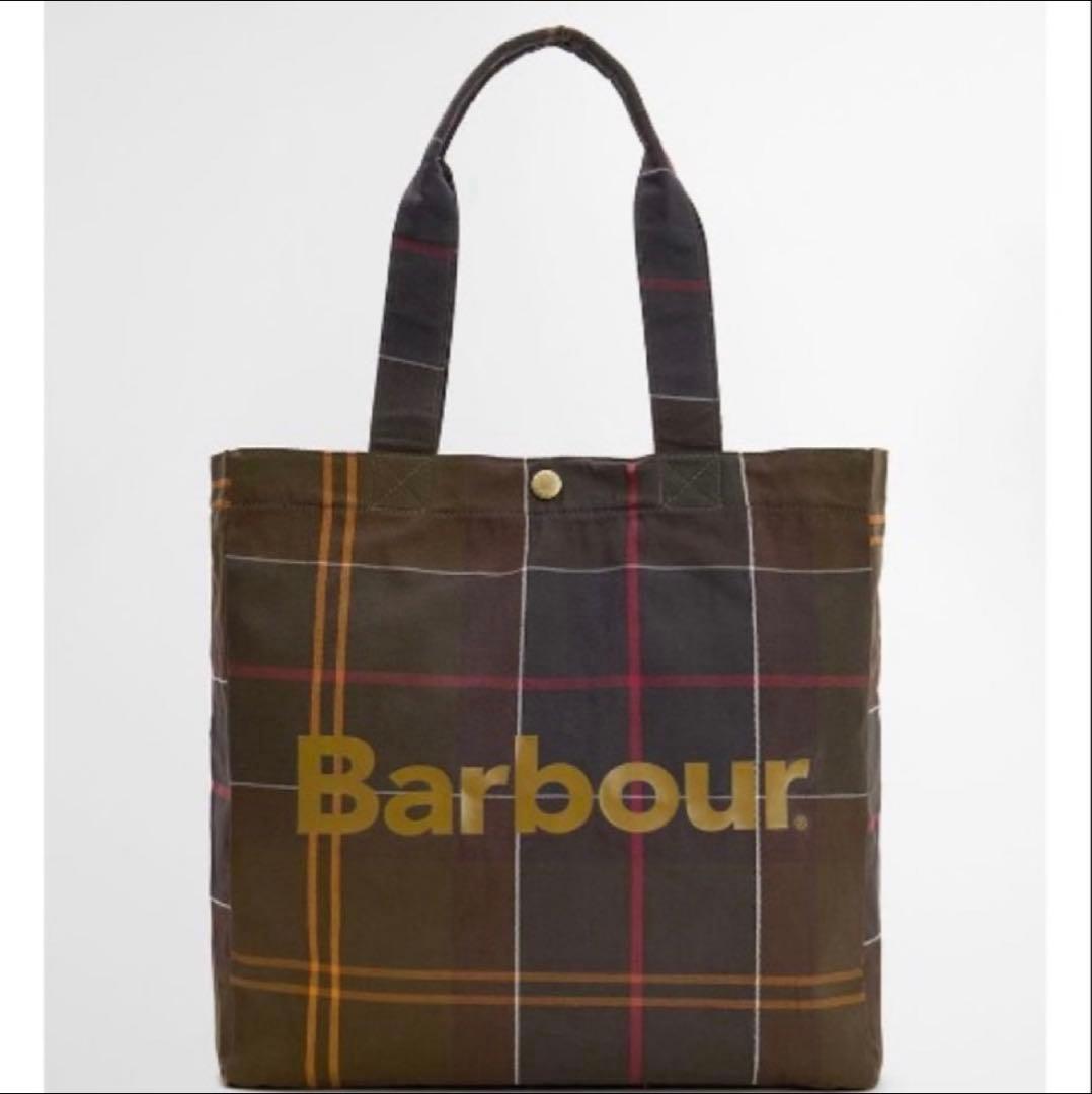 美品　バブアー　トートバッグ　大容量　barbour tote bag