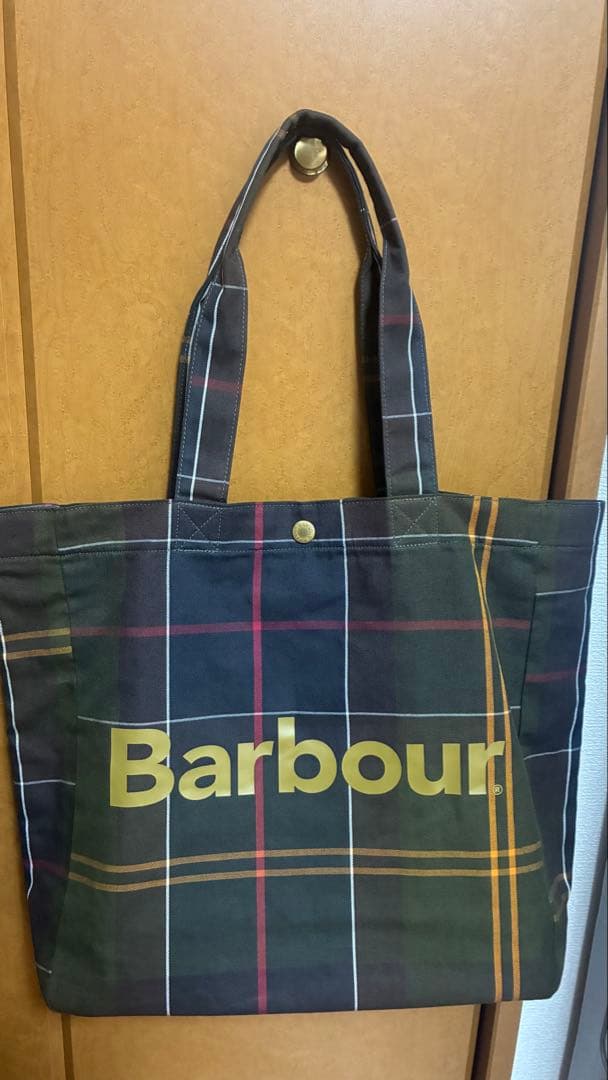 美品　バブアー　トートバッグ　大容量　barbour tote bag