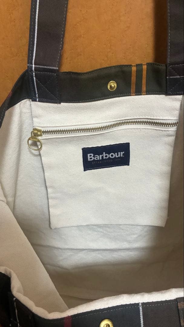 美品　バブアー　トートバッグ　大容量　barbour tote bag