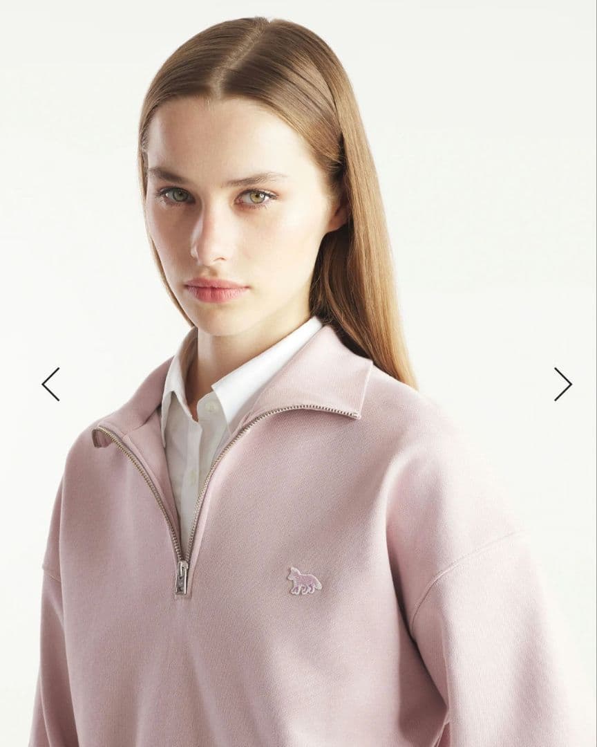 【試着のみ】MAISON KITSUNÉ ハーフジップスウェット