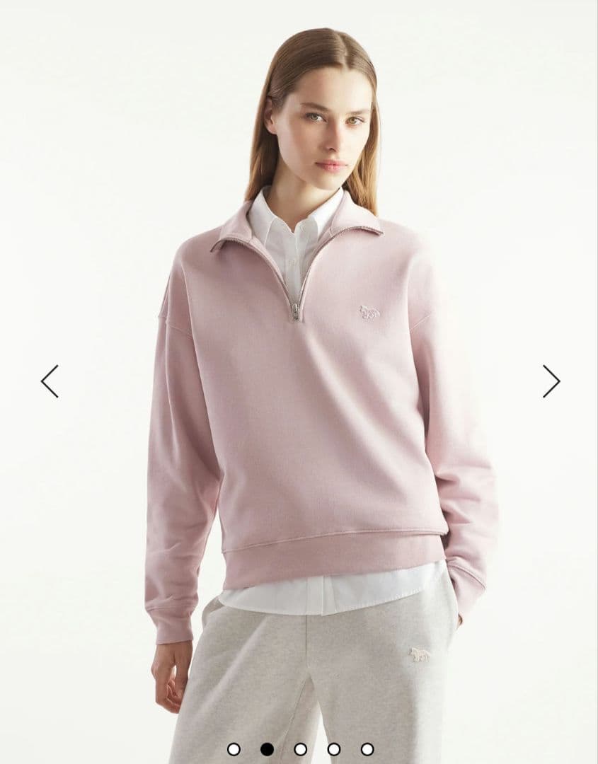 【試着のみ】MAISON KITSUNÉ ハーフジップスウェット