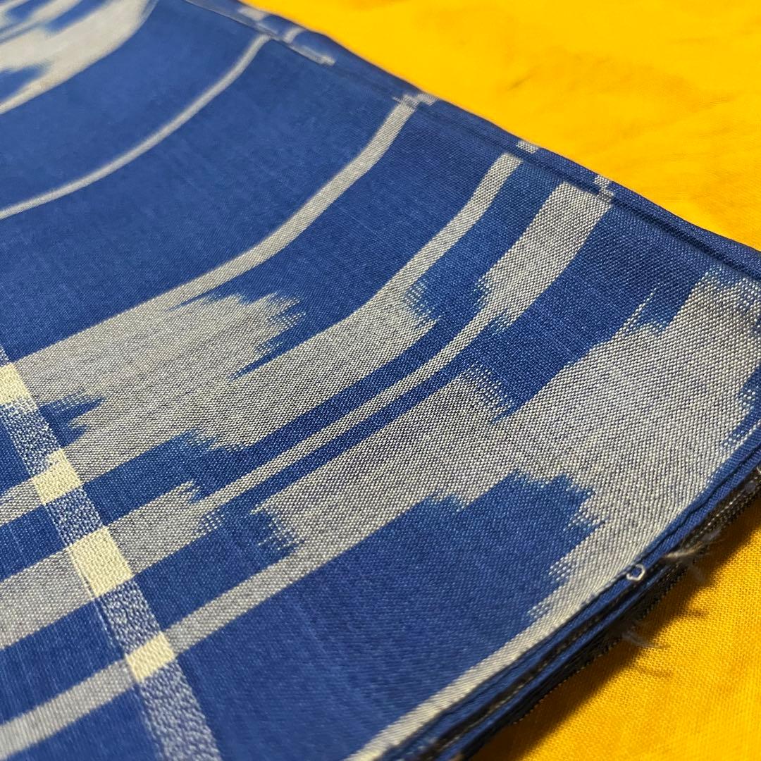 青　伊勢崎銘仙　大正ロマン　着尺反物