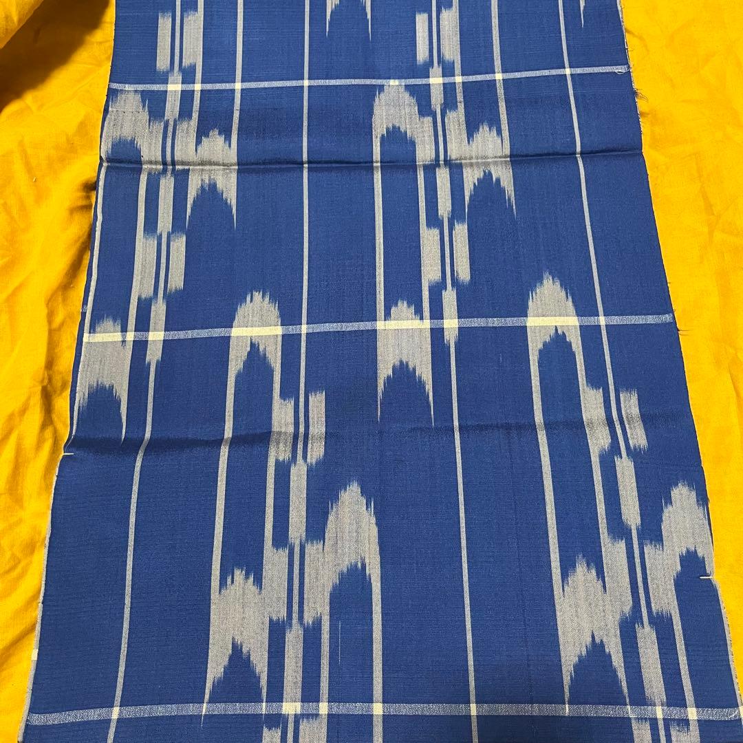 青　伊勢崎銘仙　大正ロマン　着尺反物