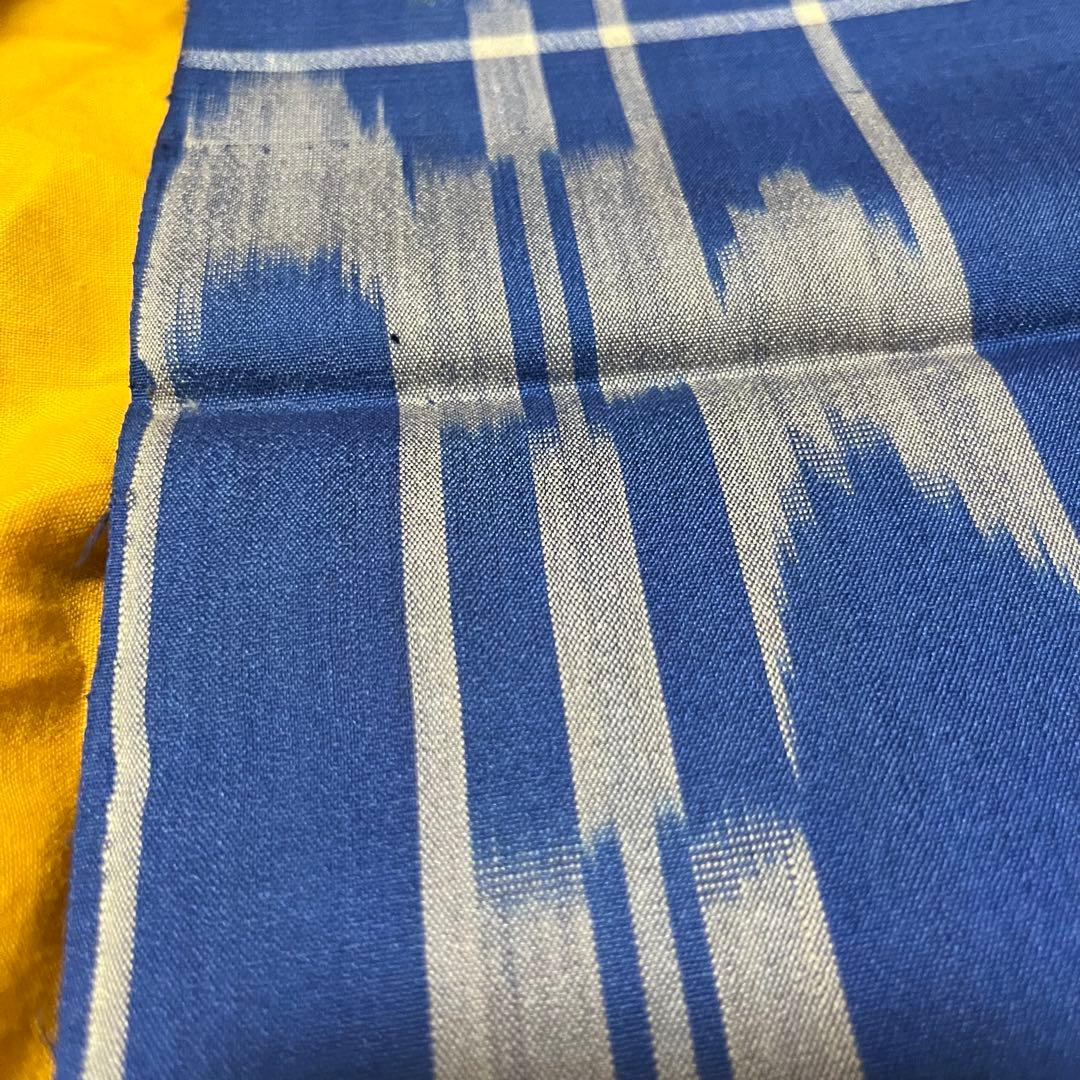 青　伊勢崎銘仙　大正ロマン　着尺反物