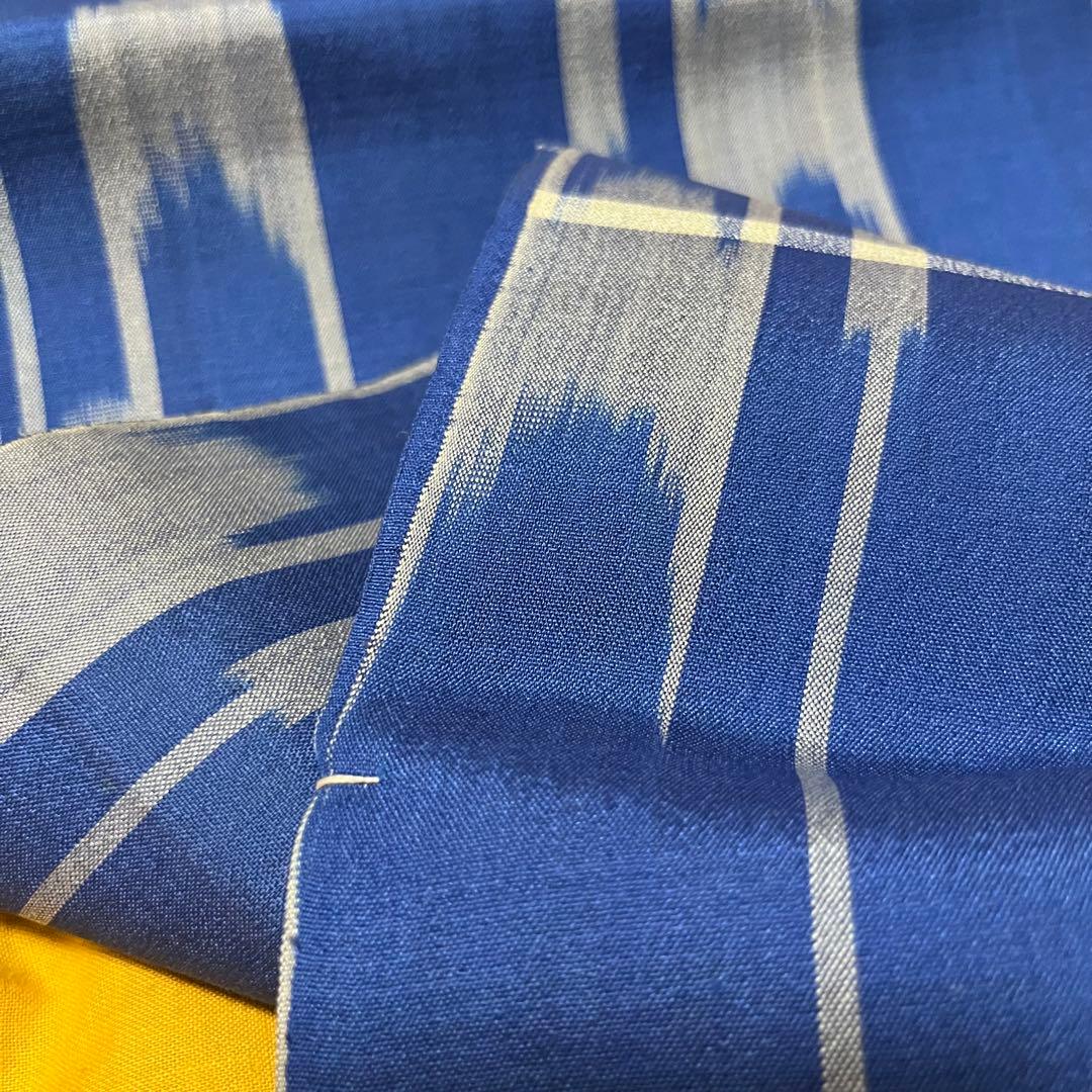 青　伊勢崎銘仙　大正ロマン　着尺反物