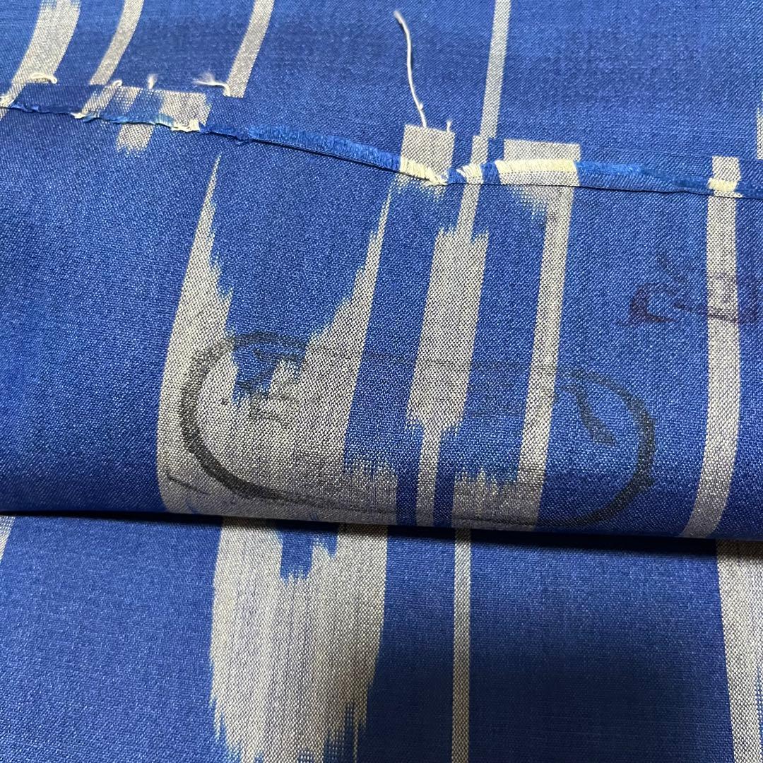 青　伊勢崎銘仙　大正ロマン　着尺反物