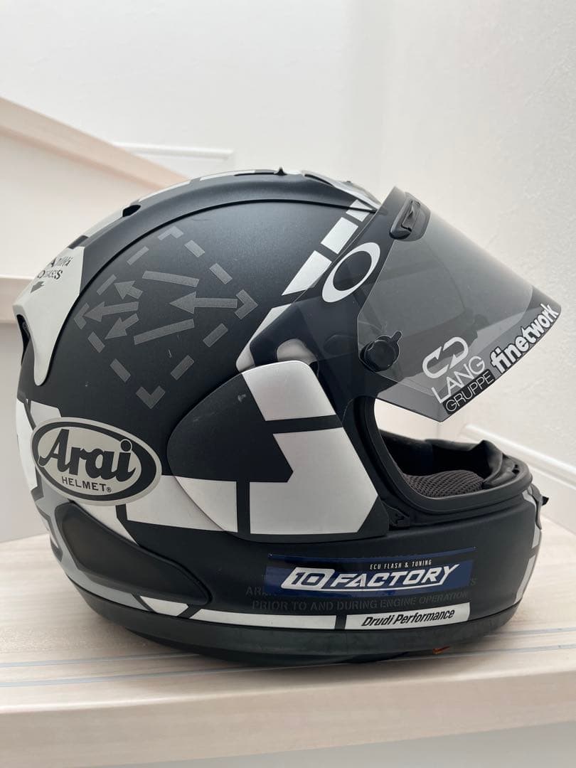 Arai X7 ヘルメット 黒/銀 シールド付き　マーベリック GP3