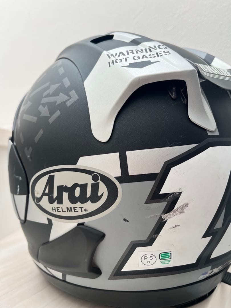 Arai X7 ヘルメット 黒/銀 シールド付き　マーベリック GP3