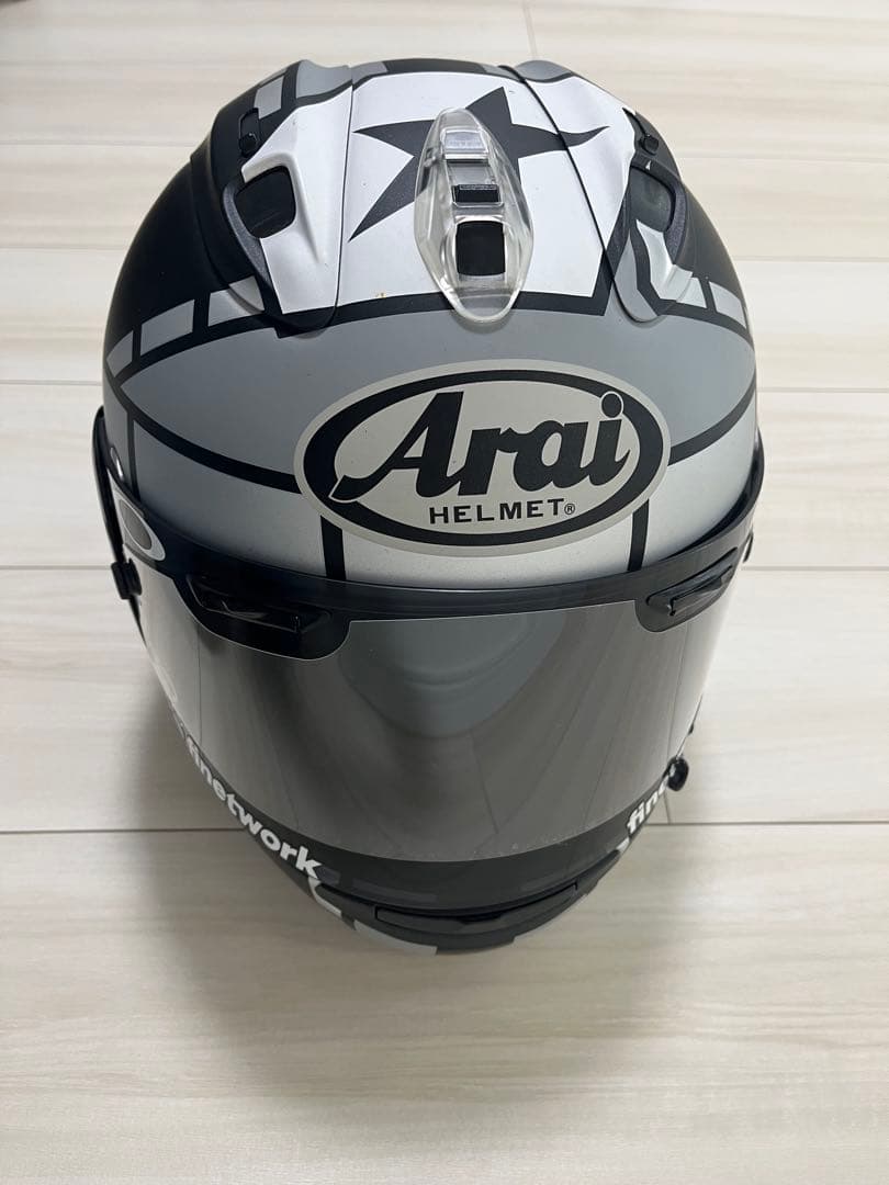 Arai X7 ヘルメット 黒/銀 シールド付き　マーベリック GP3