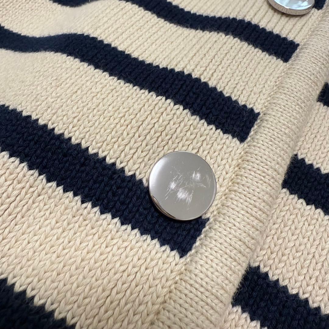 Theory 24SS ウォッシャブル ニット ジャケット ボーダー サイズS