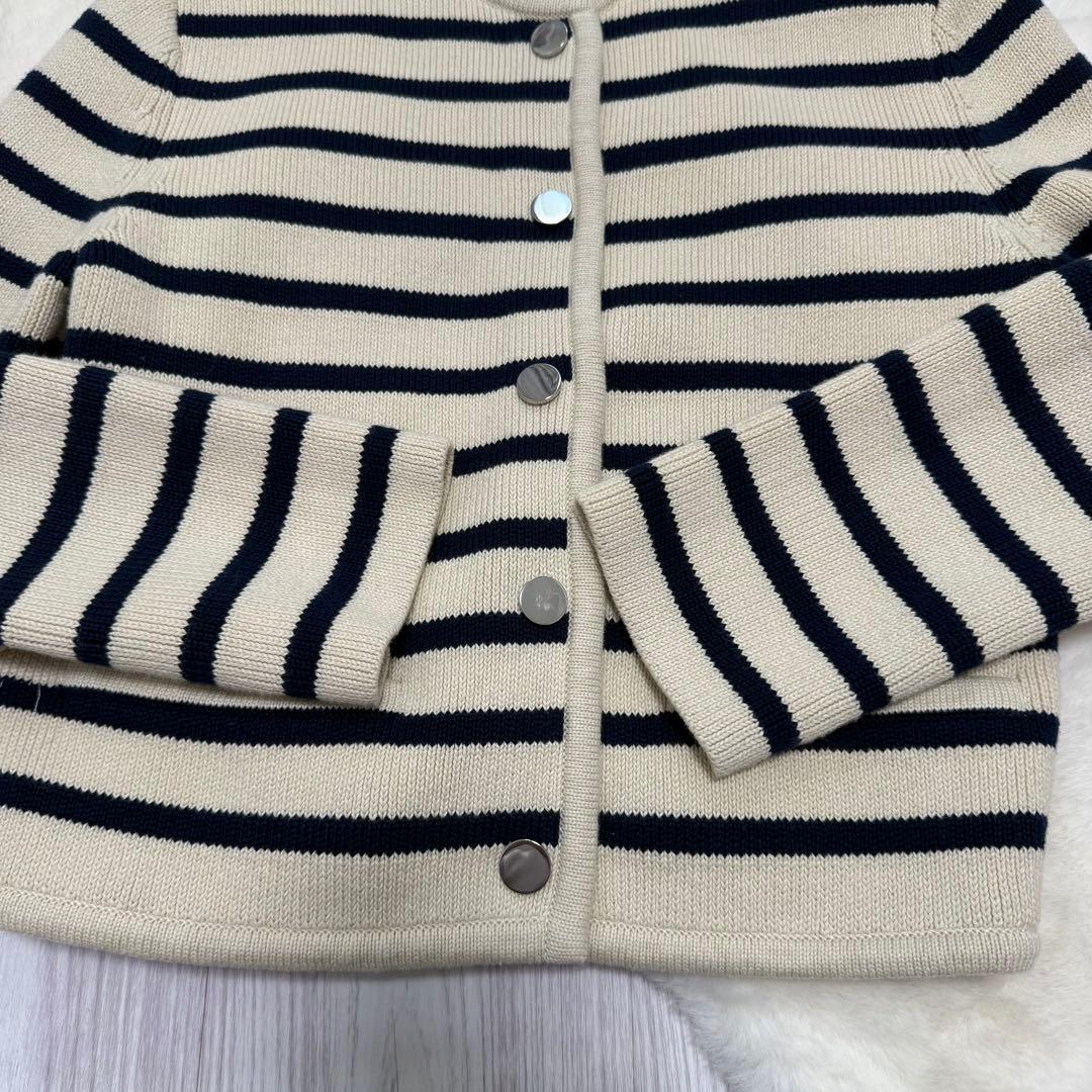 Theory 24SS ウォッシャブル ニット ジャケット ボーダー サイズS