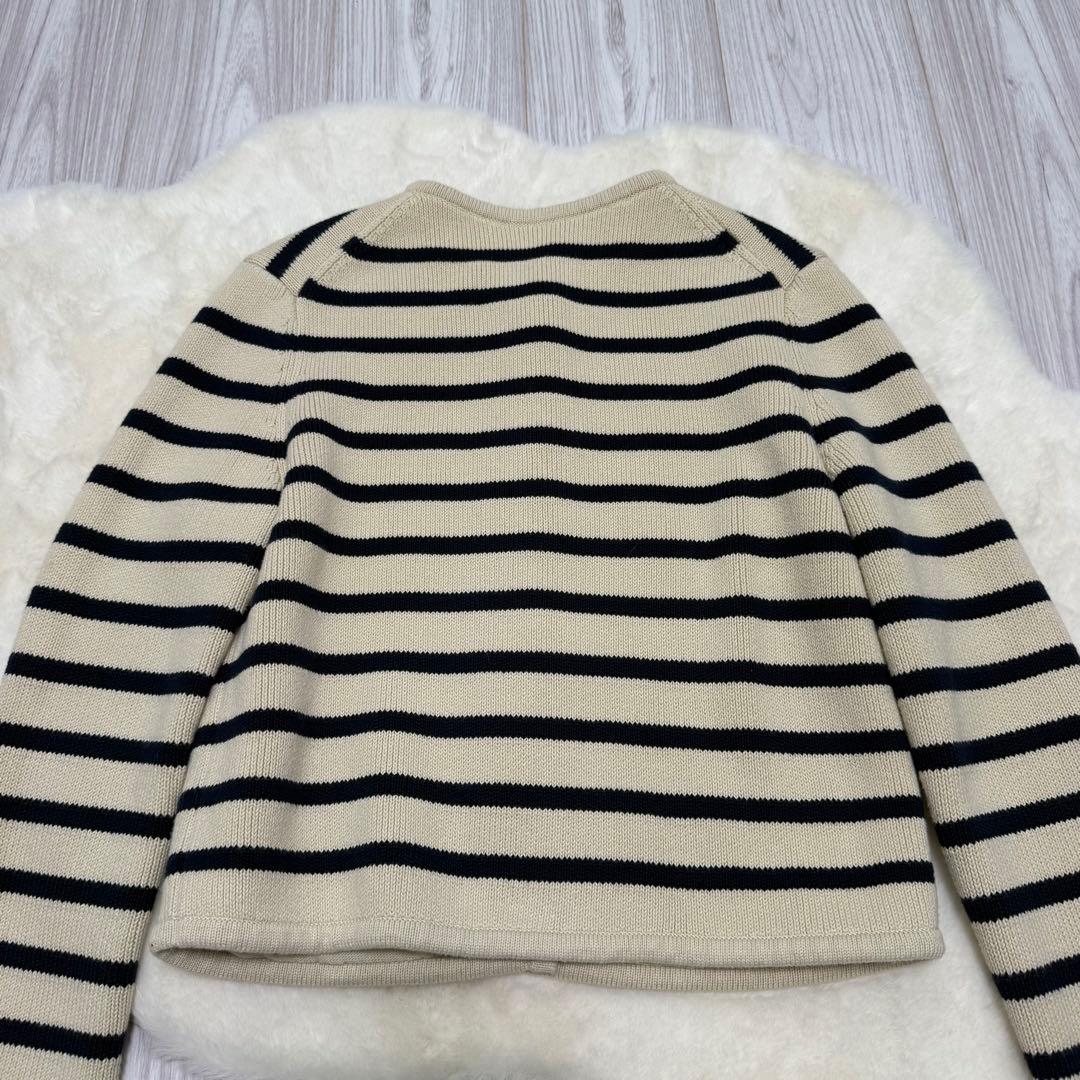 Theory 24SS ウォッシャブル ニット ジャケット ボーダー サイズS