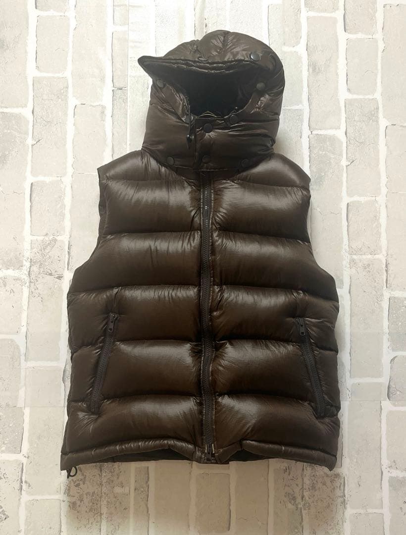 BEAMS PERTEX QUANTUM ダウンベスト 短丈 M ダブルジップ