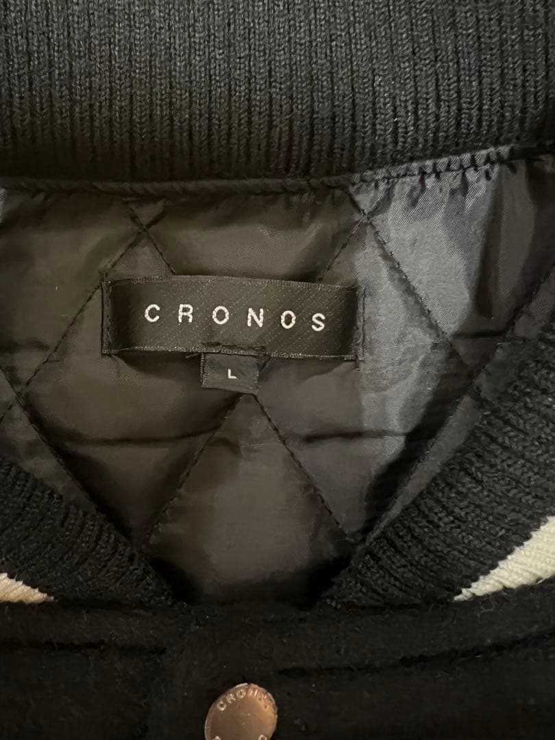 CRONOS STRETCH VARSITY JACKET【BLACK】