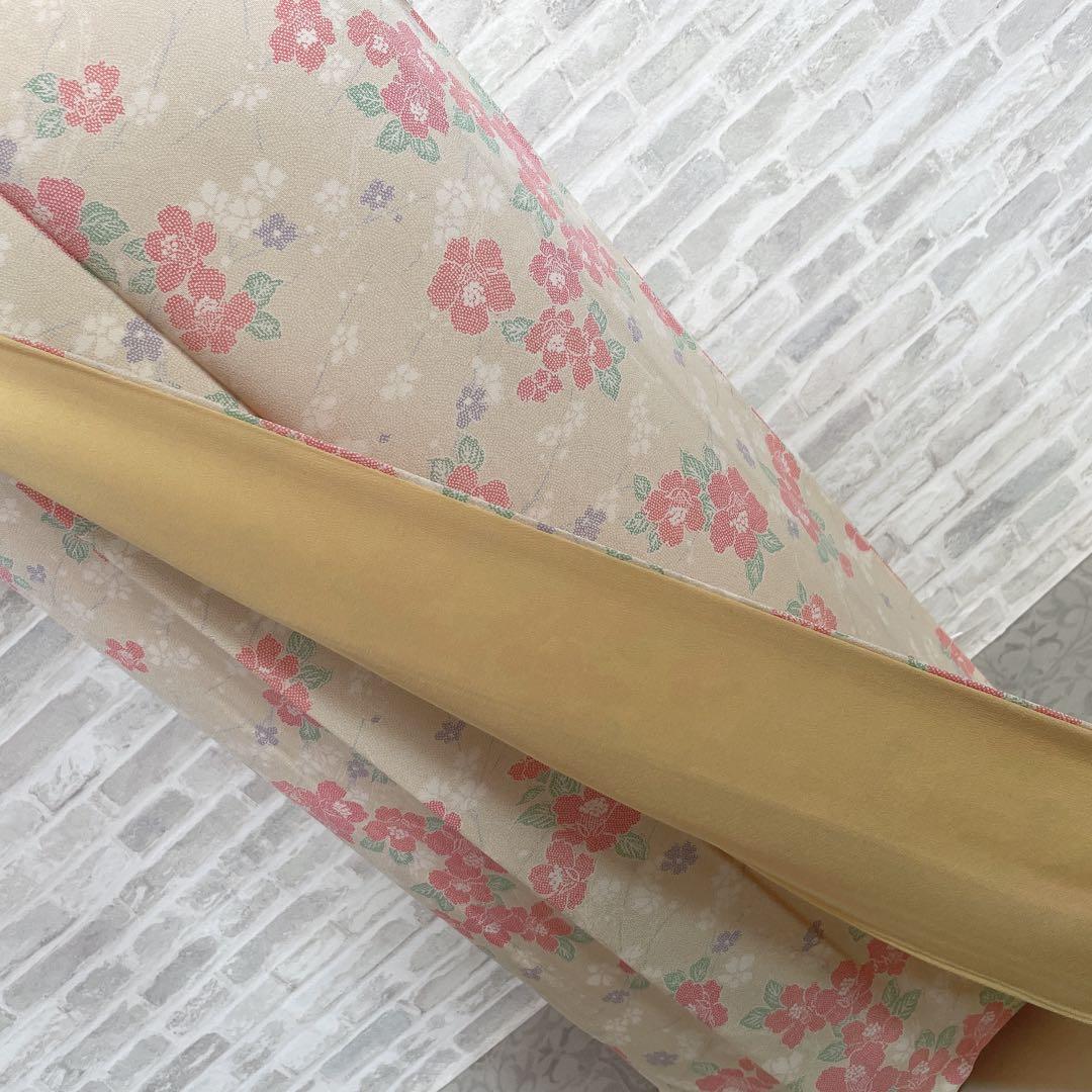 小紋　フルセット　椿　お出掛け　お散歩　普段着　着物　H5