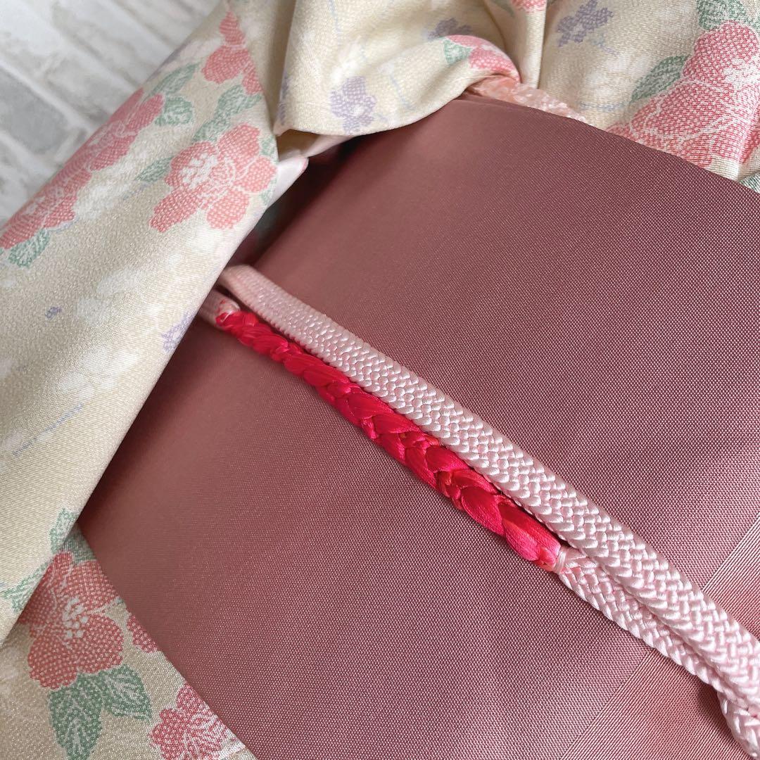 小紋　フルセット　椿　お出掛け　お散歩　普段着　着物　H5