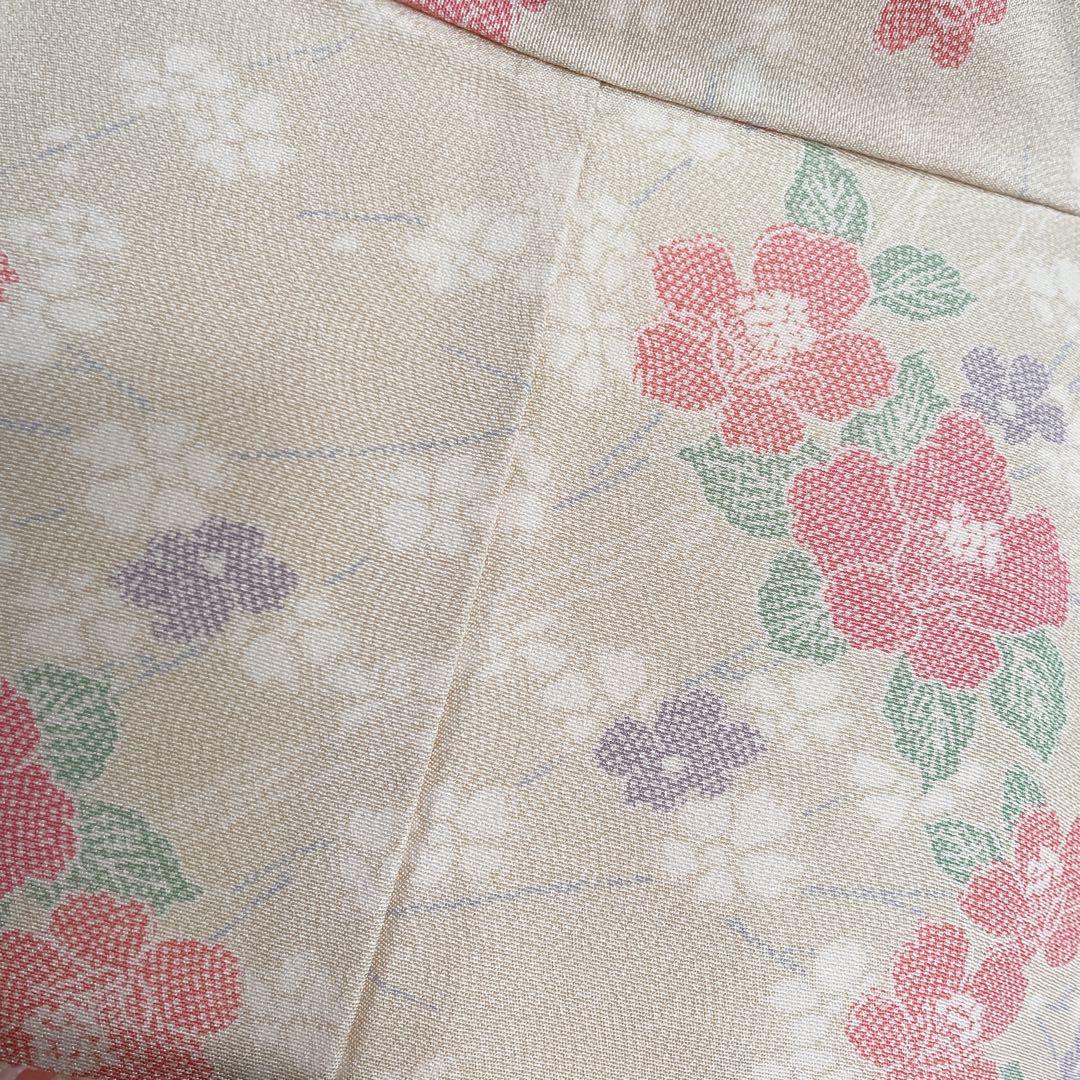 小紋　フルセット　椿　お出掛け　お散歩　普段着　着物　H5