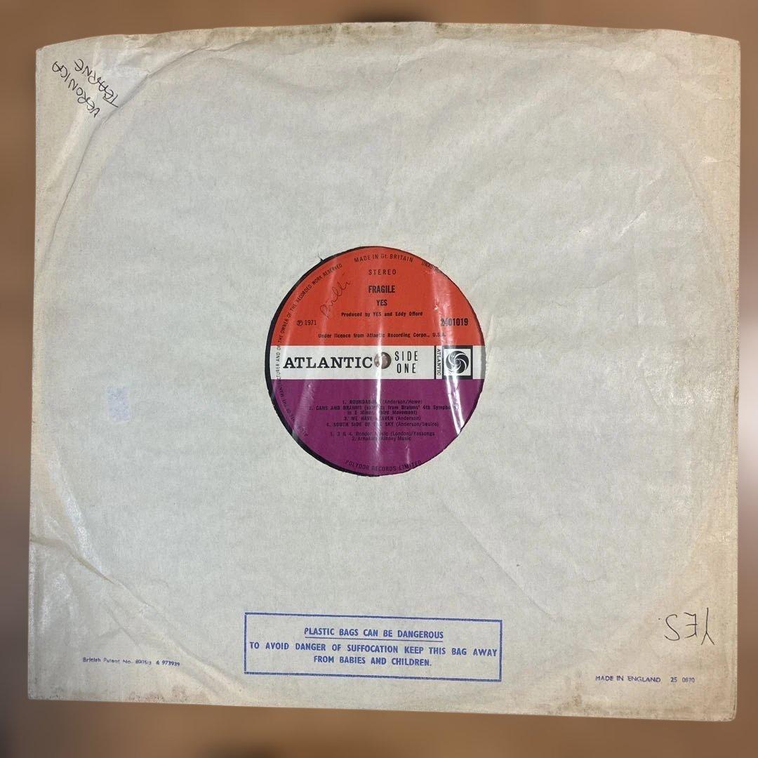 イエス 名盤 レコード こわれもの UKオリジナル盤