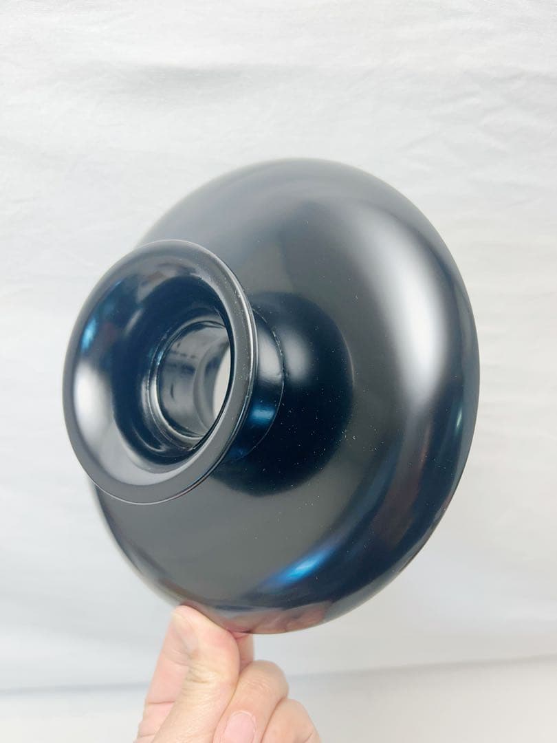 未使用 茶道具 木製黒塗天目台 天目茶碗 2点セット 元箱