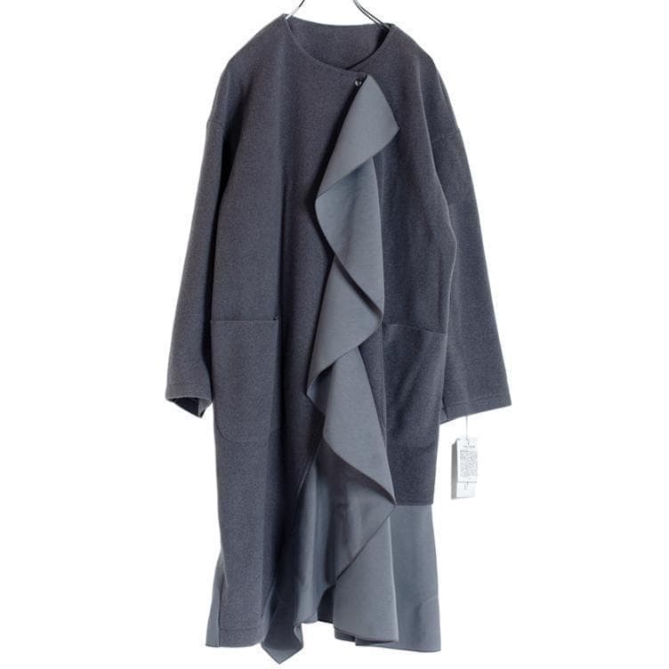 新品 ラディエイト フリルデザインコート グレー RADIATE ヤマダヤ