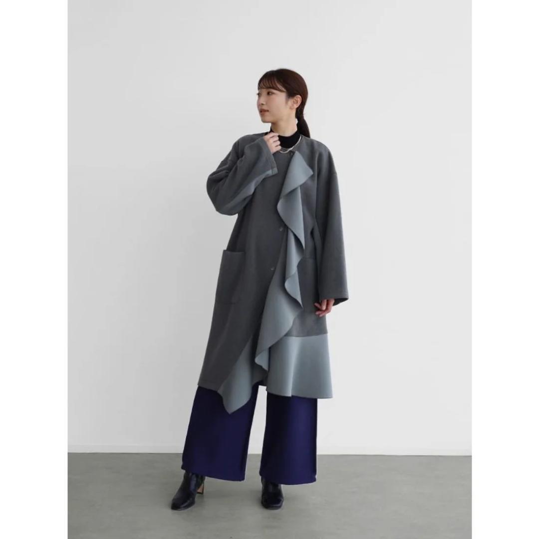 新品 ラディエイト フリルデザインコート グレー RADIATE ヤマダヤ