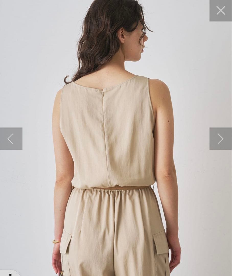 2025SS今季美品★ウィムガゼット　オックスオールインワン　ベージュ　F