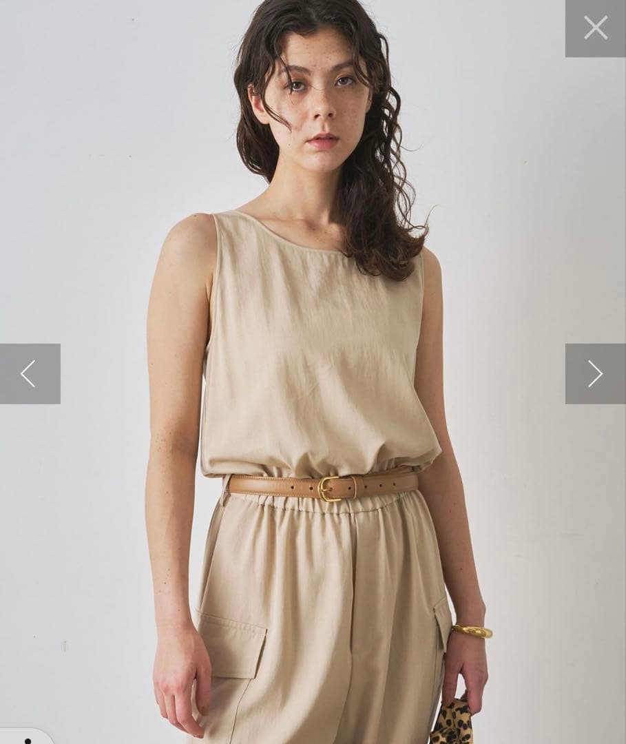 2025SS今季美品★ウィムガゼット　オックスオールインワン　ベージュ　F