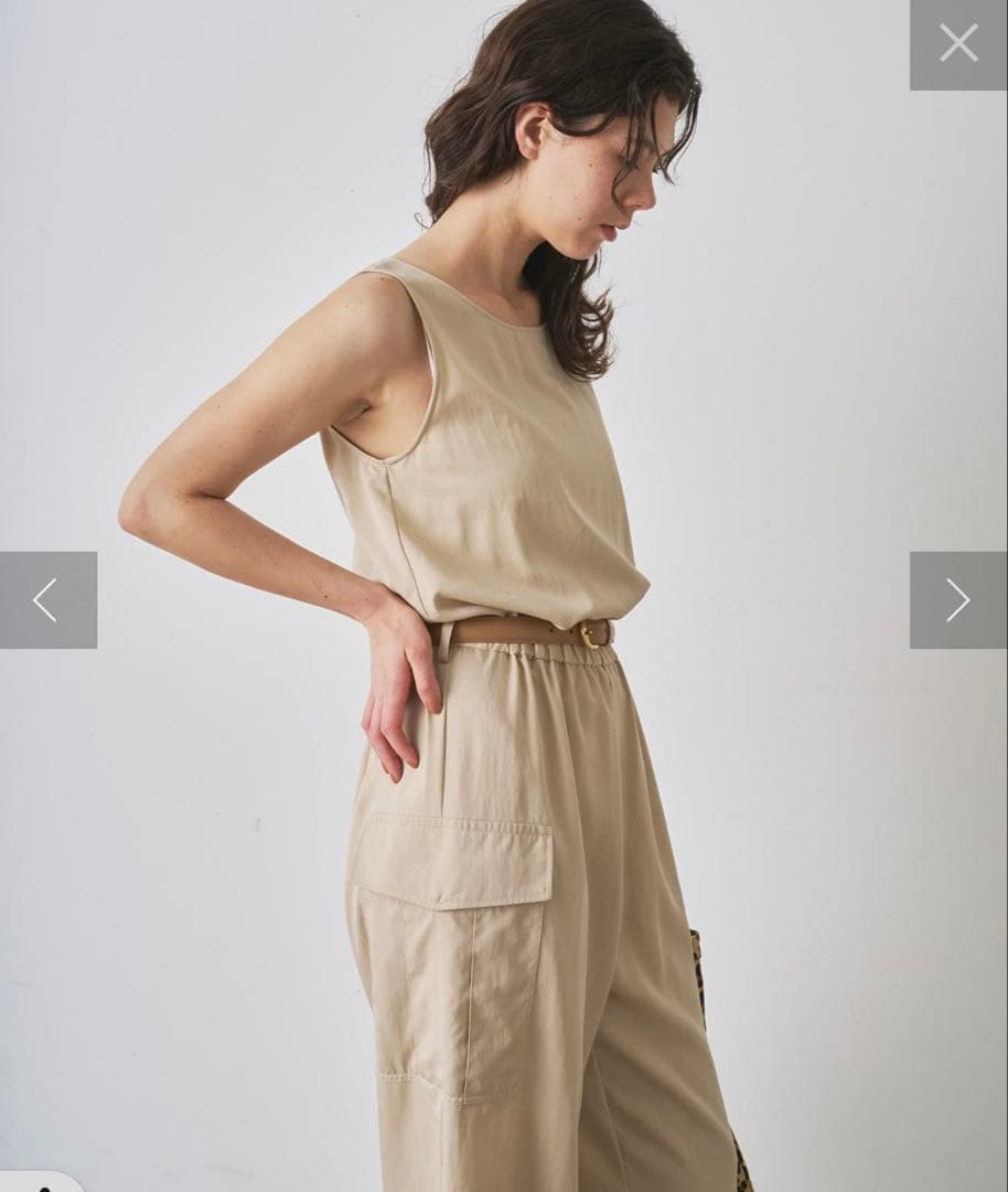 2025SS今季美品★ウィムガゼット　オックスオールインワン　ベージュ　F