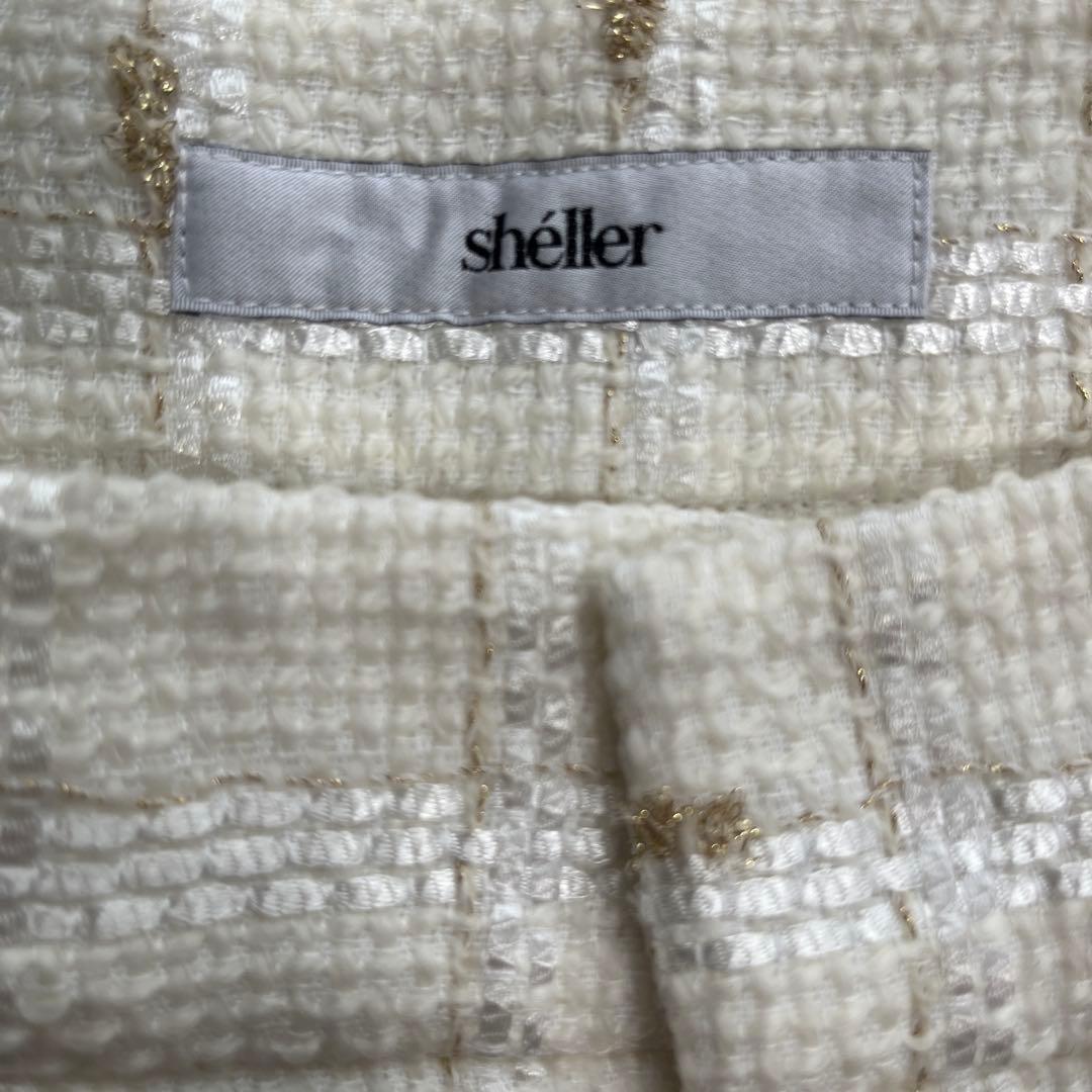 shéller candy check tweed short pants