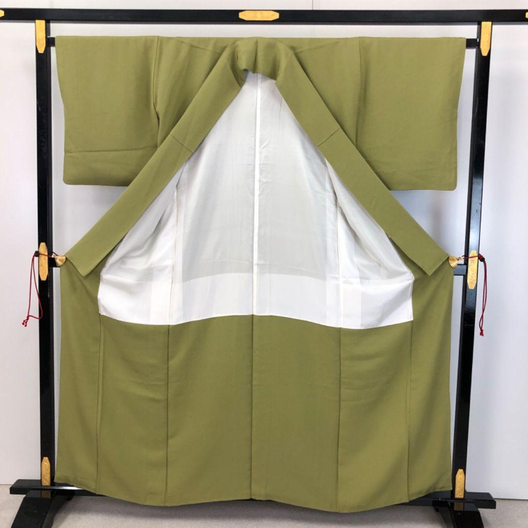 ☆ 色無地 本草木染作家 瑞寶 堅牢草木染 丹後縮緬 威光茶色 K-4818