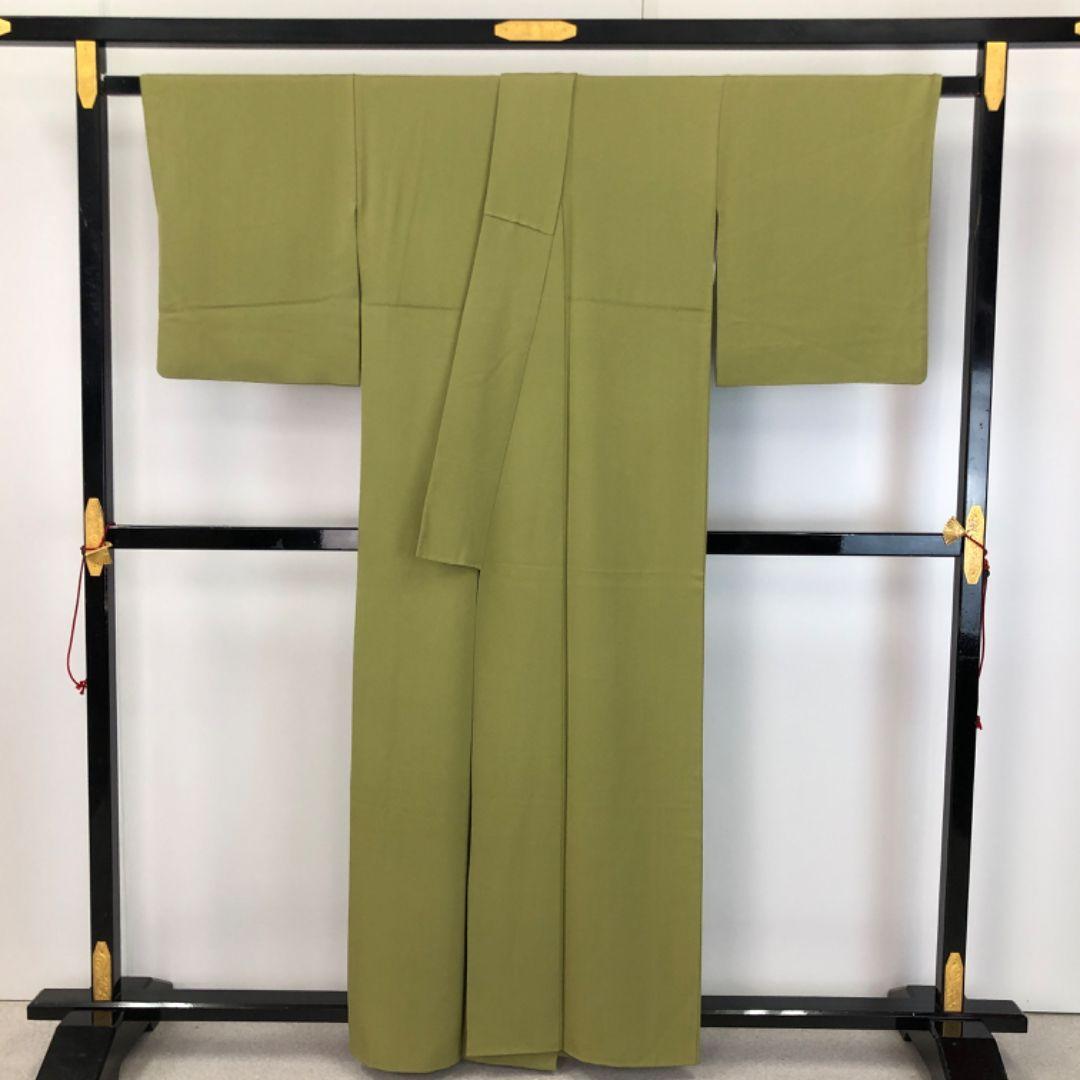 ☆ 色無地 本草木染作家 瑞寶 堅牢草木染 丹後縮緬 威光茶色 K-4818