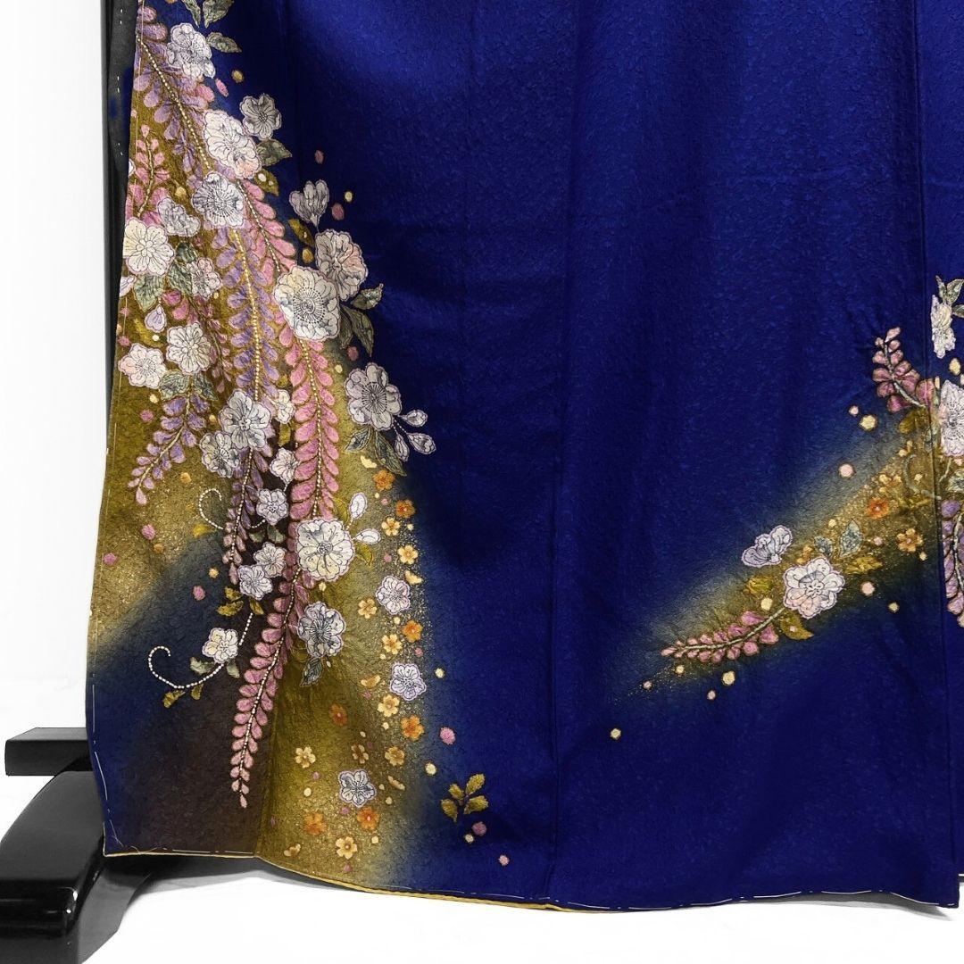 未着用　振袖　辻ヶ花　絞り　藤の花　襦袢付き　成人式　晴れ日　着物　064a p