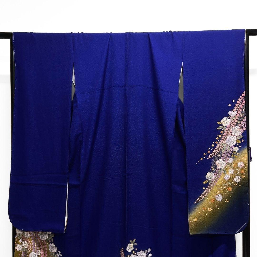 未着用　振袖　辻ヶ花　絞り　藤の花　襦袢付き　成人式　晴れ日　着物　064a p