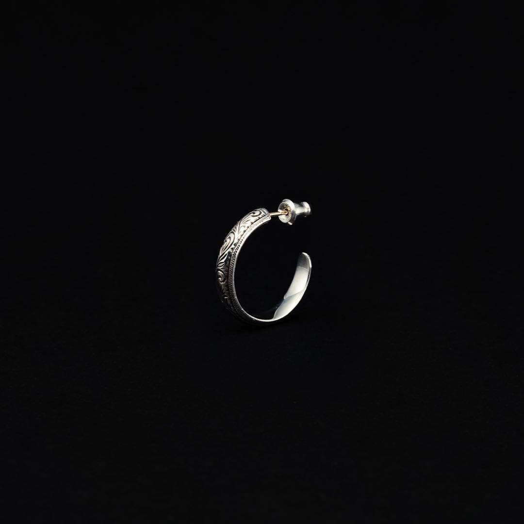 明日値段戻します。Engraved Hoop Earring