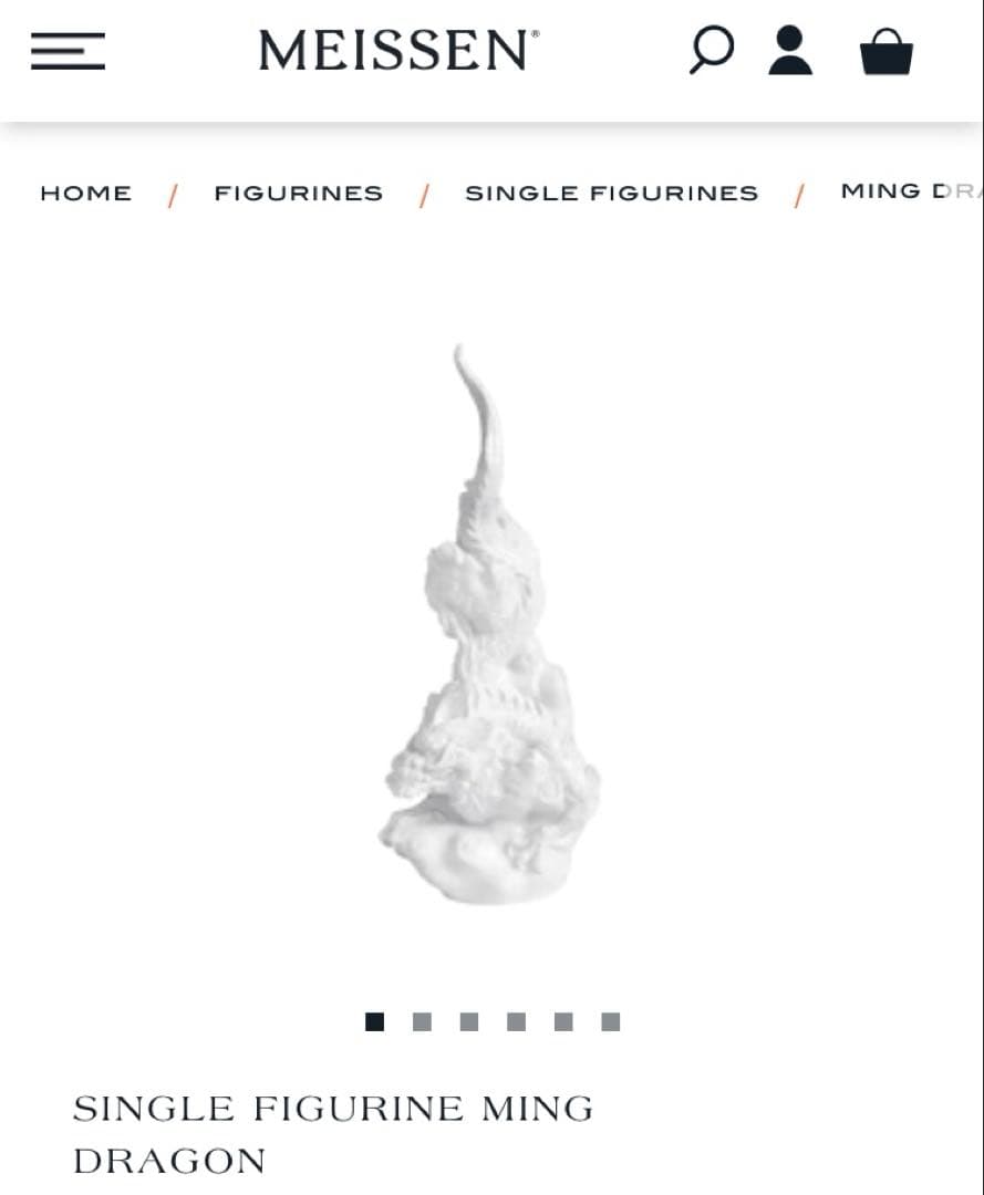 龍　Meissen マイセン　ドラゴン　白磁　置物　フィギュリン　ビスク
