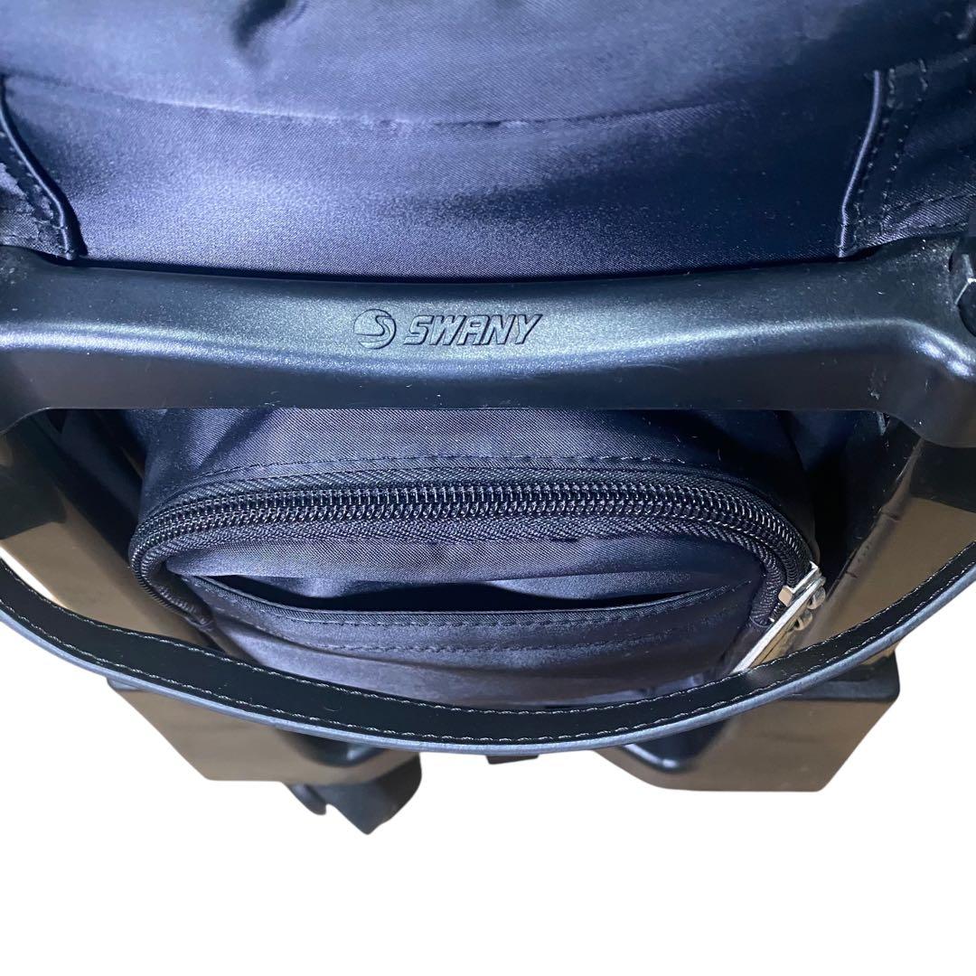 美品✨SWANY キャリー　4輪　取り外し　バッグ　カート　シルバーカー　黒
