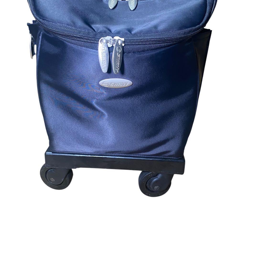 美品✨SWANY キャリー　4輪　取り外し　バッグ　カート　シルバーカー　黒