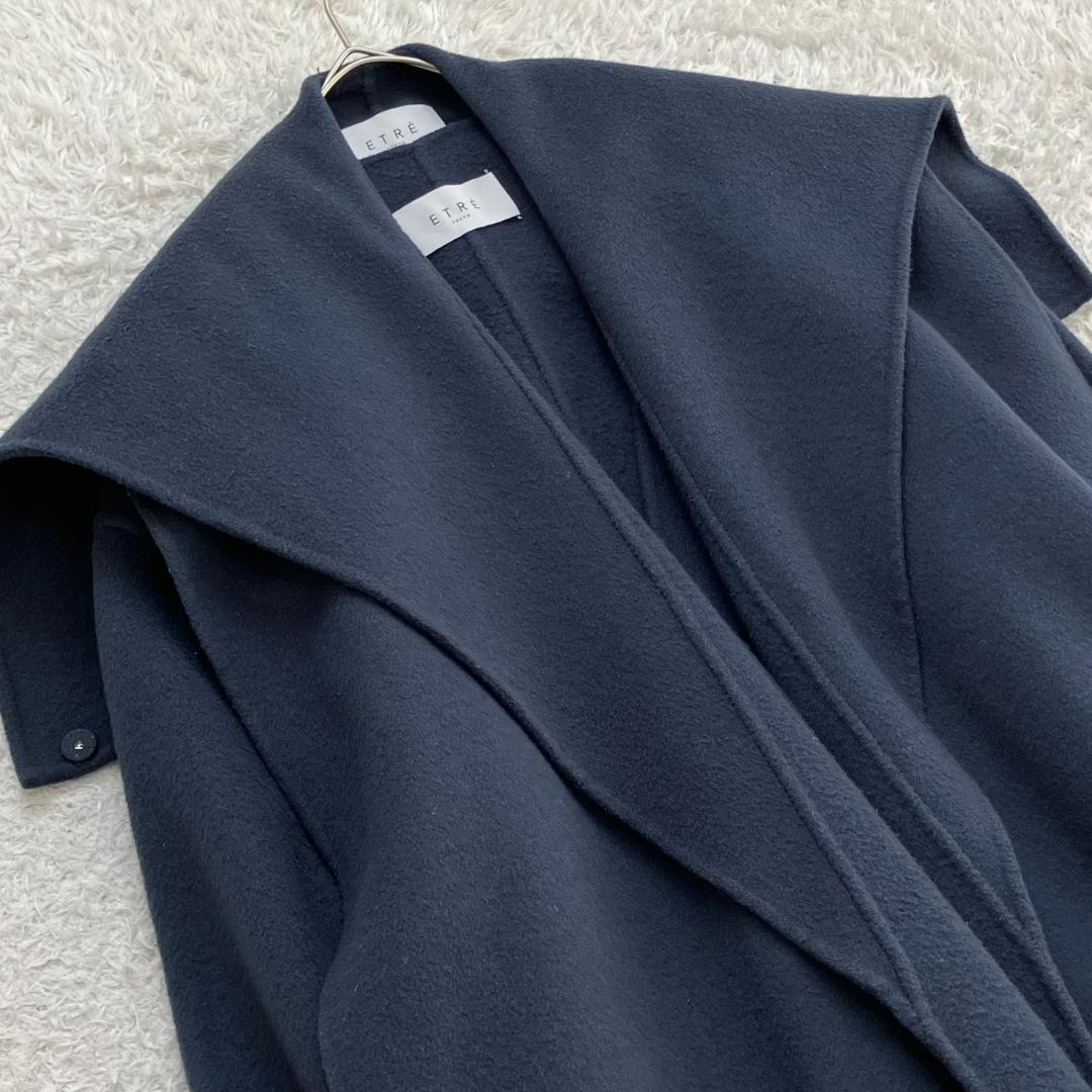 極美品✨近年✨エトレ フーディーストールリバーコート ダブルフェイス M