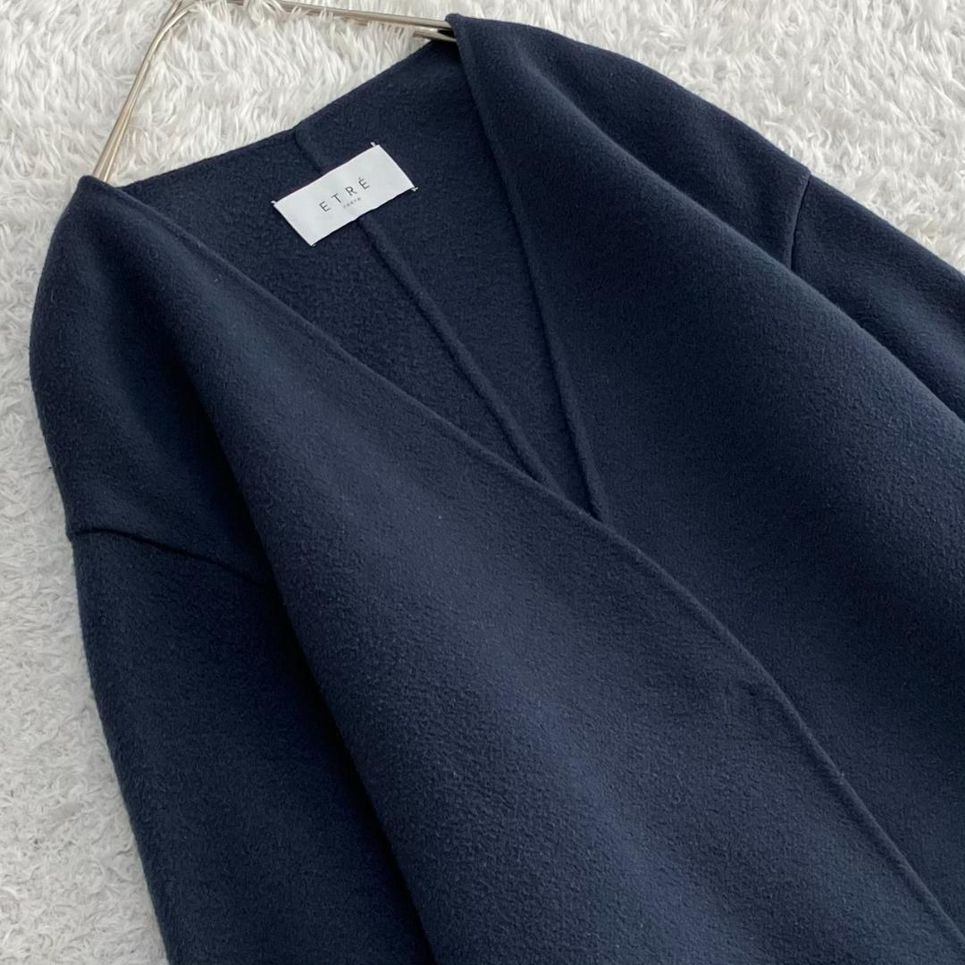 極美品✨近年✨エトレ フーディーストールリバーコート ダブルフェイス M