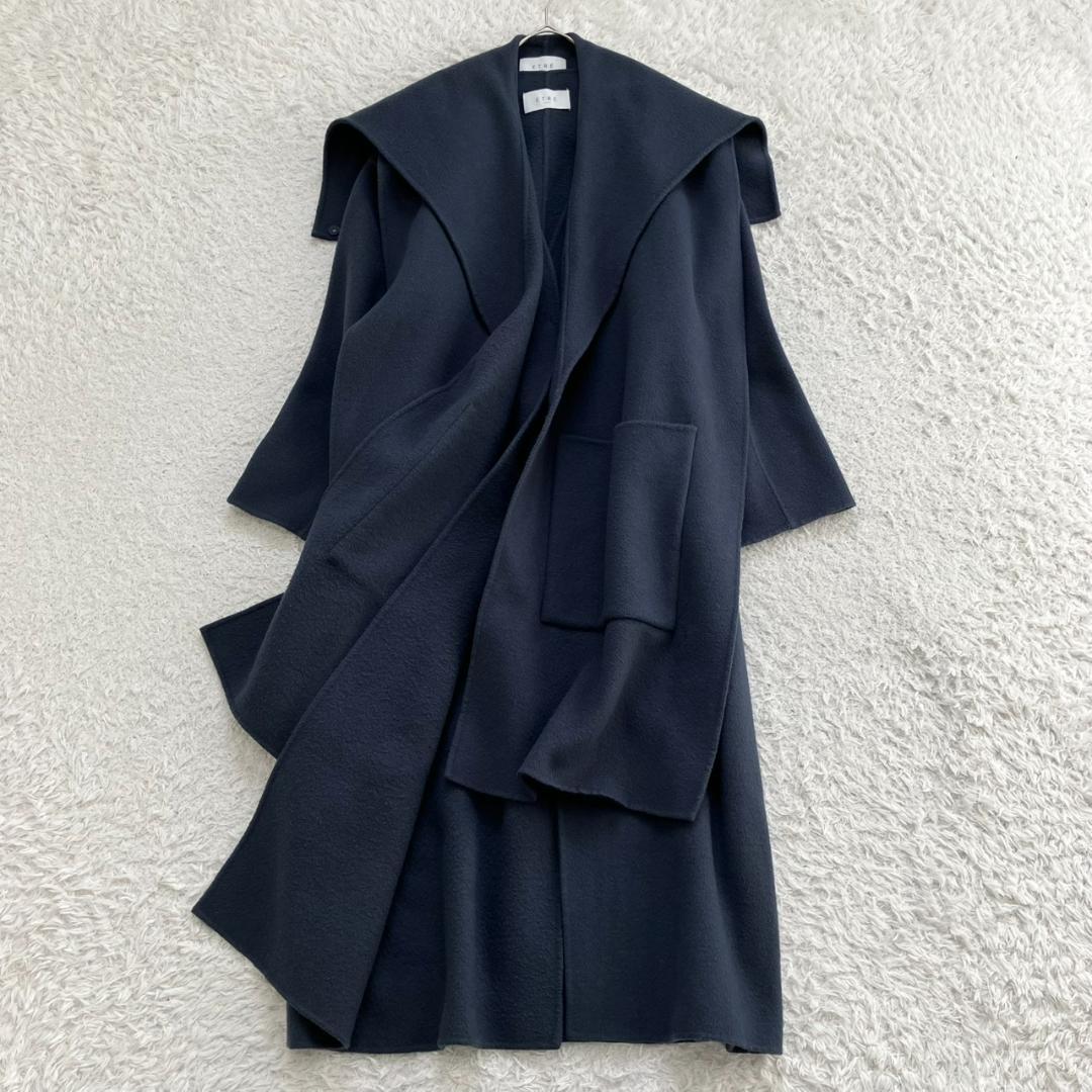 極美品✨近年✨エトレ フーディーストールリバーコート ダブルフェイス M