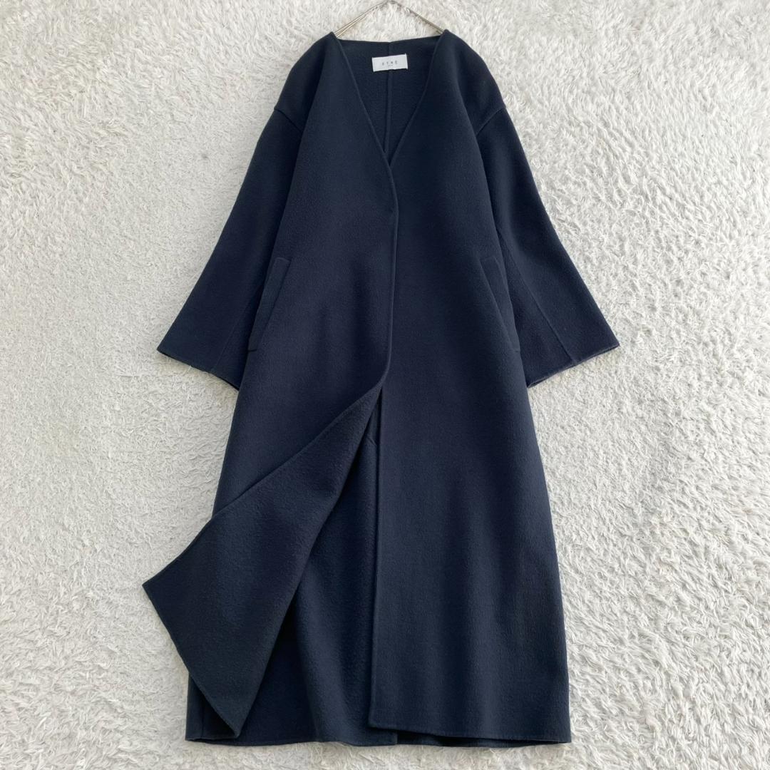 極美品✨近年✨エトレ フーディーストールリバーコート ダブルフェイス M