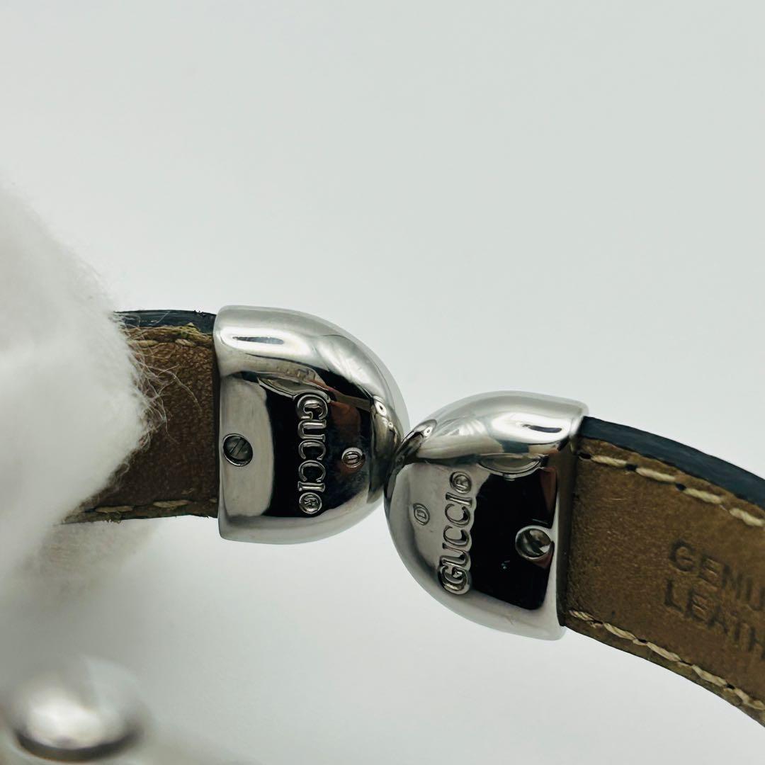 美品 グッチ ターンフェイス 6600L 黒文字盤 新品電池 純正ベルト