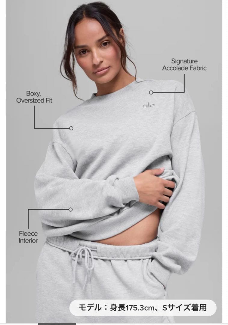 【ktm】 AccoladeクルーネックプルオーバーライトグレーS