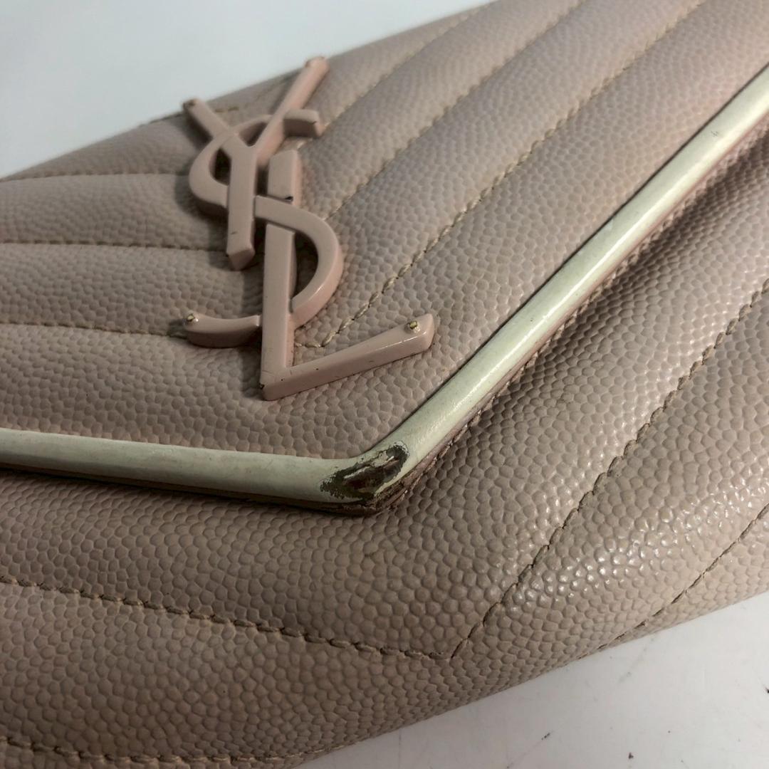 Saint Laurent サンローラン キルティング 長財布 レディース