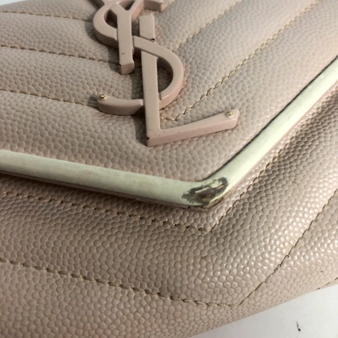 Saint Laurent サンローラン キルティング 長財布 レディース