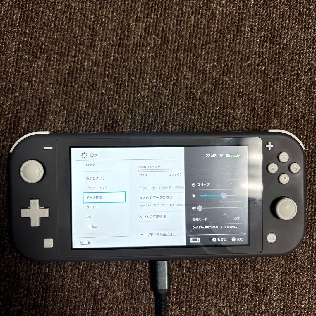 Nintendo Switch Lite グレー ケース・64GSDカード付き