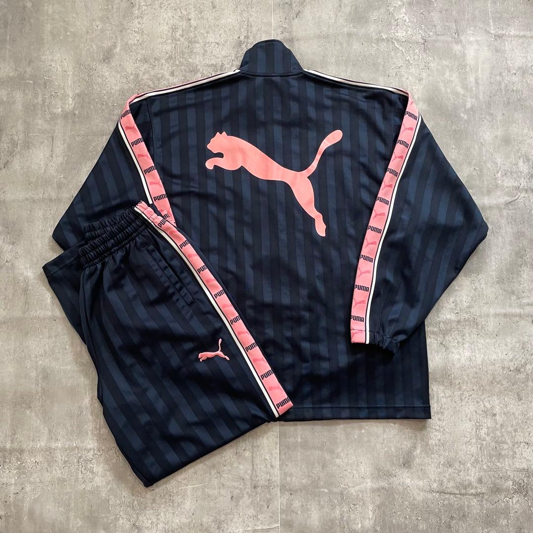 美品✨廃盤品 PUMA プーマ ジャージ セットアップ Y2K ピンク 紺 M