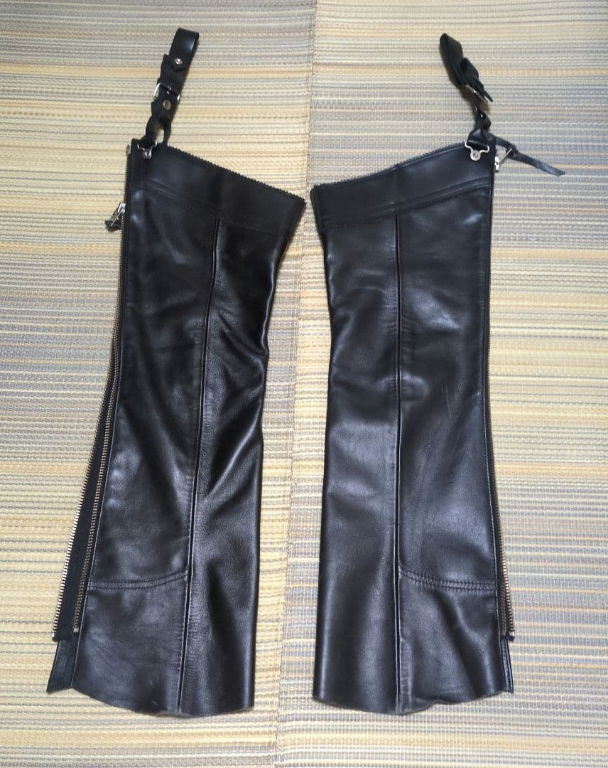 KADOYA ブラック レザー チャップス