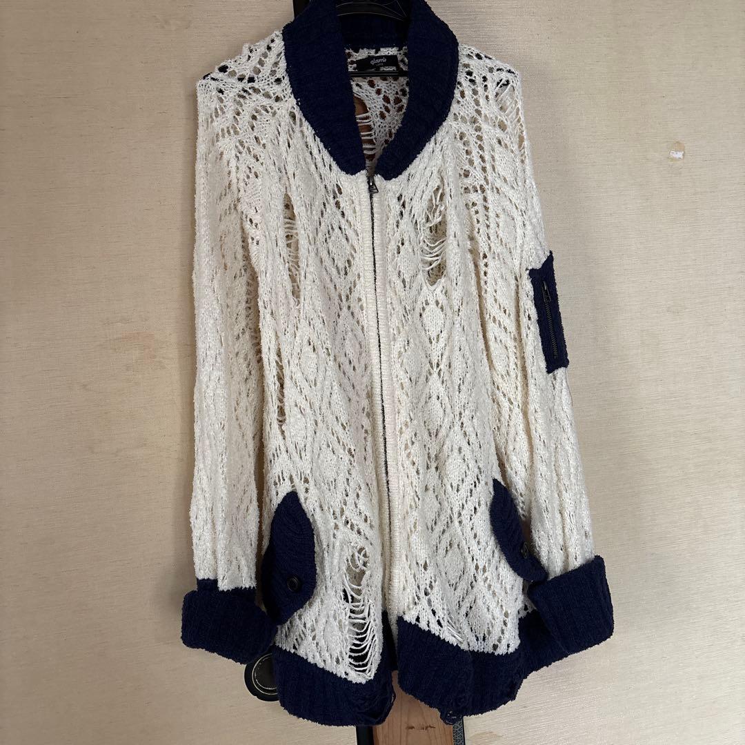 【完売品】glamb オープンワークニットMA-1