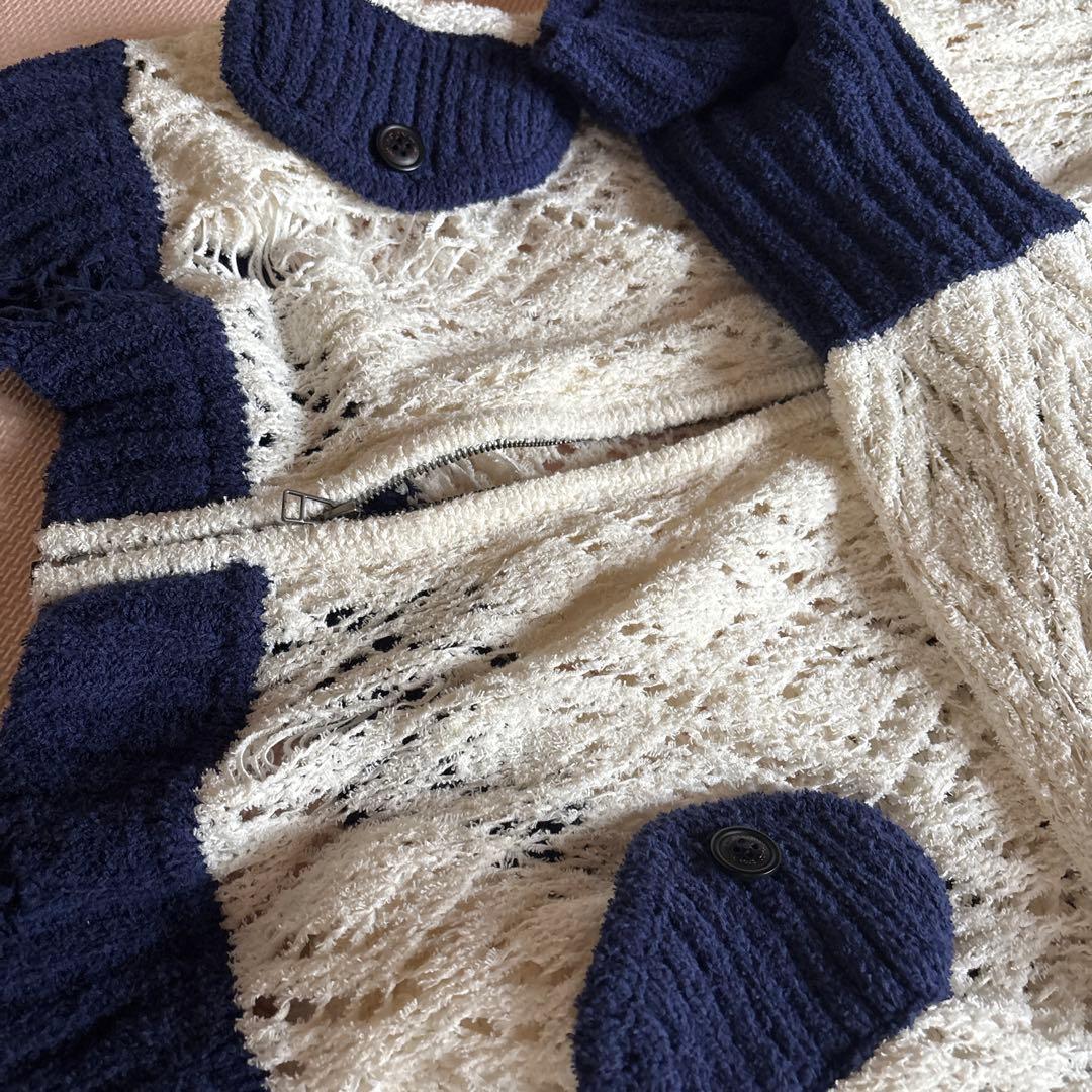 【完売品】glamb オープンワークニットMA-1